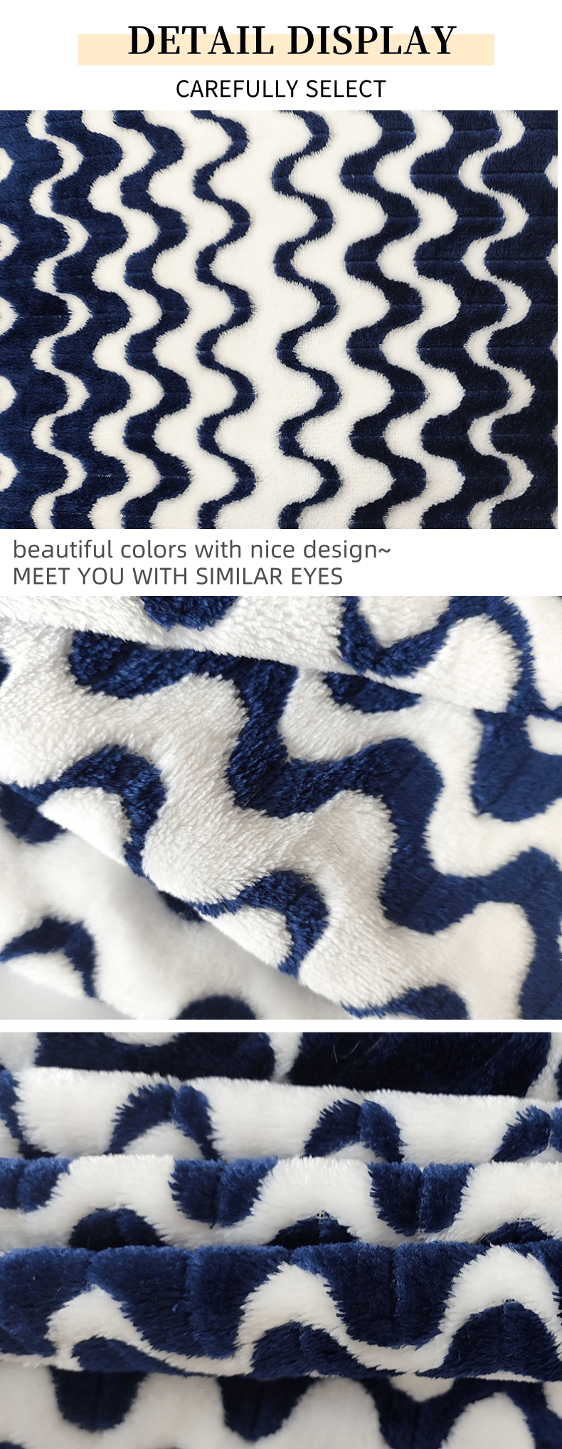 Cationic Jacquard Flannel Fleece Fabric 260gsm For Warm Blanket Home Textile Garment