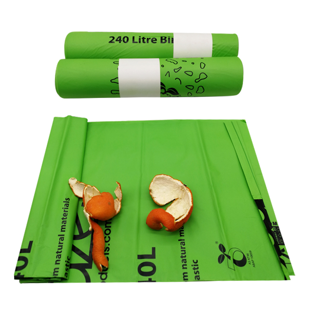 en13432 corn starch based wholesale biodegradable 100% compostable bags on roll