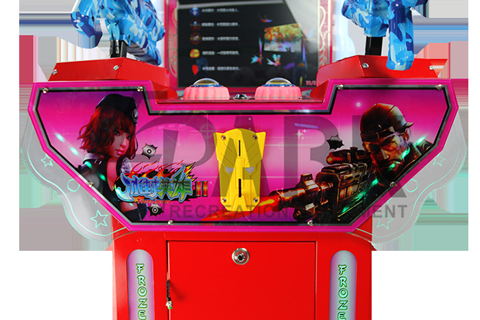 Coin Operated Shooter Arcade Machines / toy redemption Shooting Games For Kids Frozen Heroes