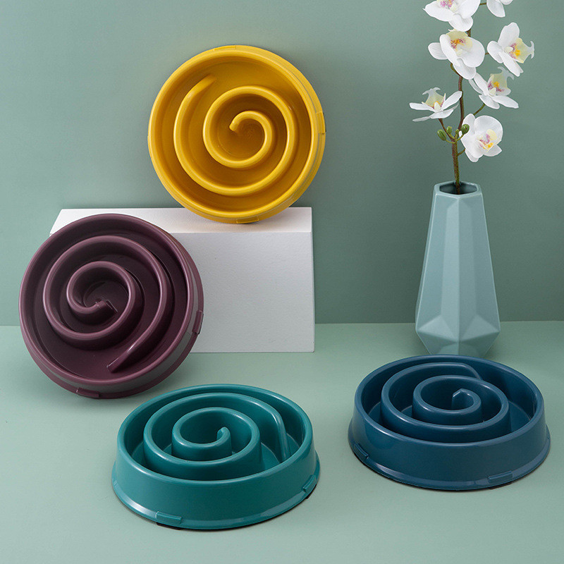 Slow Feeder Dog Bowls For Large Dogs Anti-Chocking Slower Feeder Dog Puzzle Bowl Pet Slow Eating Interactive Bloat Stop