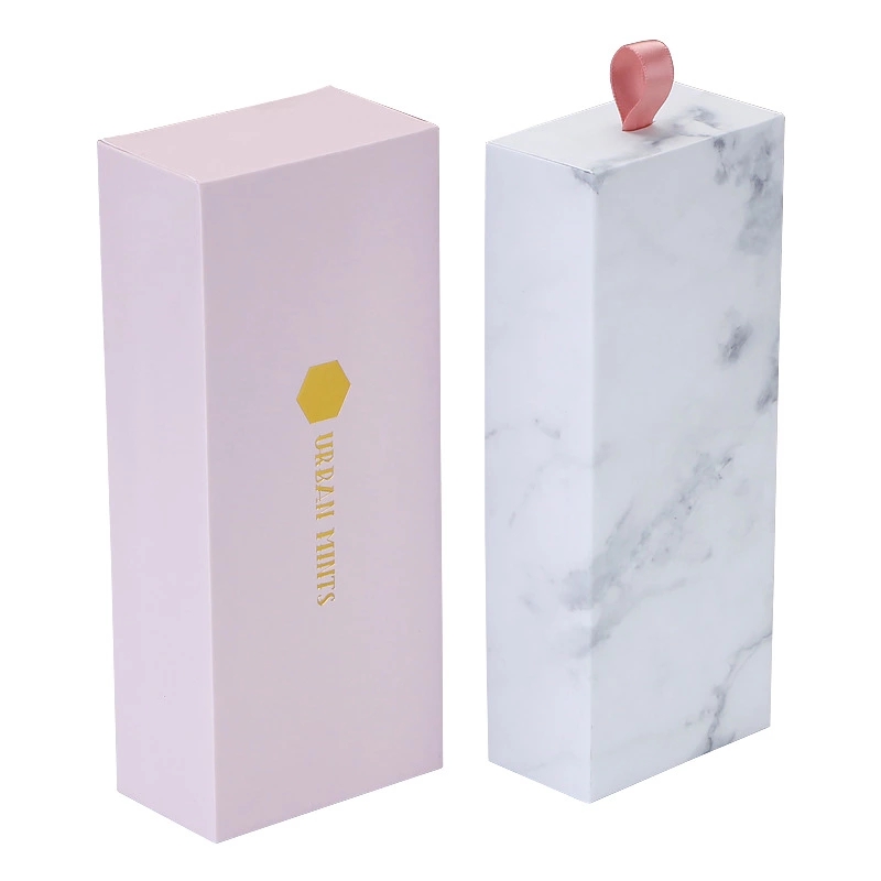Drawer Jewelry Box Packaging Creative Paper Marble Printed Hot Gold Printing