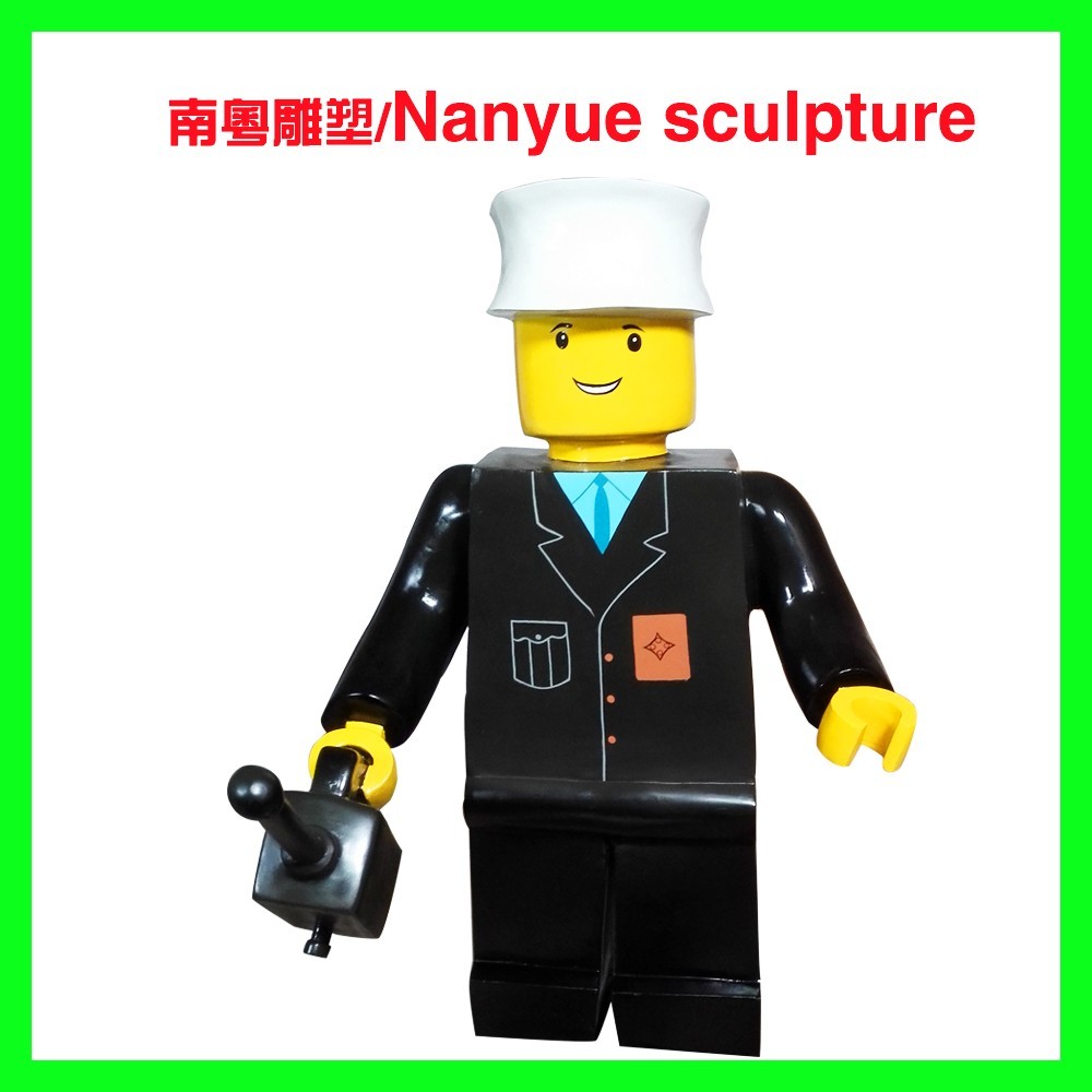 cartoon statue lego character statue life size colorful as decoration model in children amusement garden