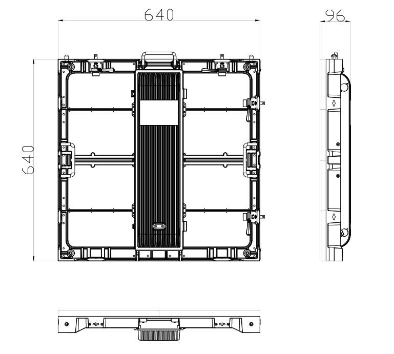 High Brightness P10 SMD3535 Rental Led Display with 640mmX640mm led cabinet