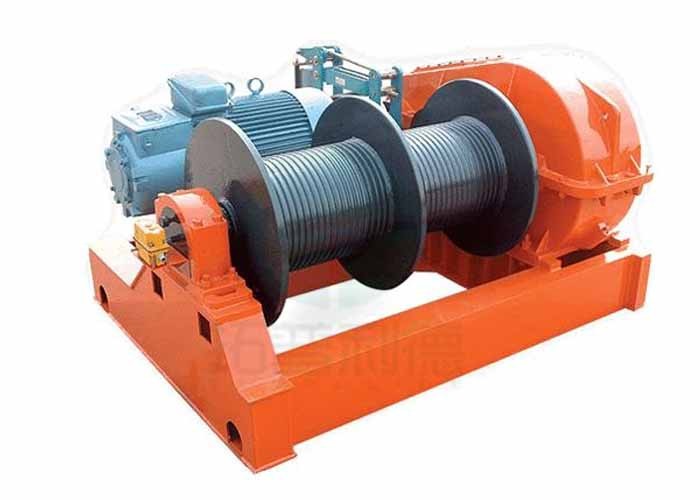 5 ton material pulling wire rope winch for crane with double hook