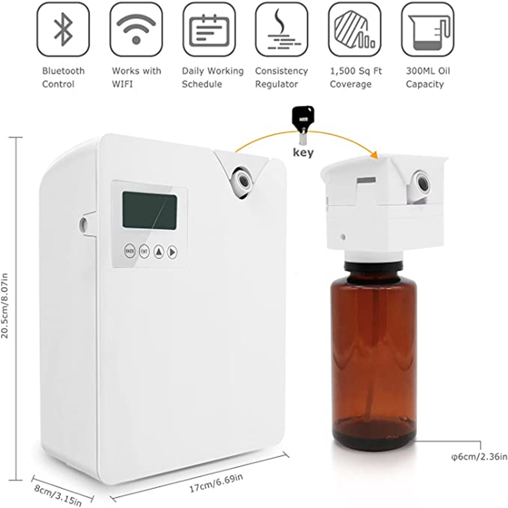 Smart Large Area Oil Fragrance WiFi Aroma Diffuser 300ml Auto Timer Function Fragrant Device for Hotel Home Nebulizer Atomizer