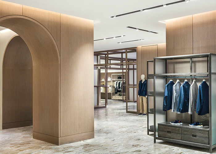Wall Mounted Shoe Store Display Shelves For Boutique Shoes Bags Display
