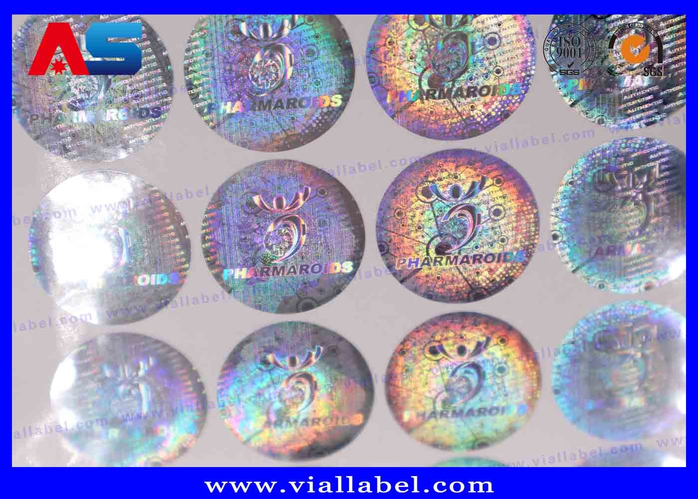 Transparent Adhesive Holographic Security Stickers 3d Hologram Printed