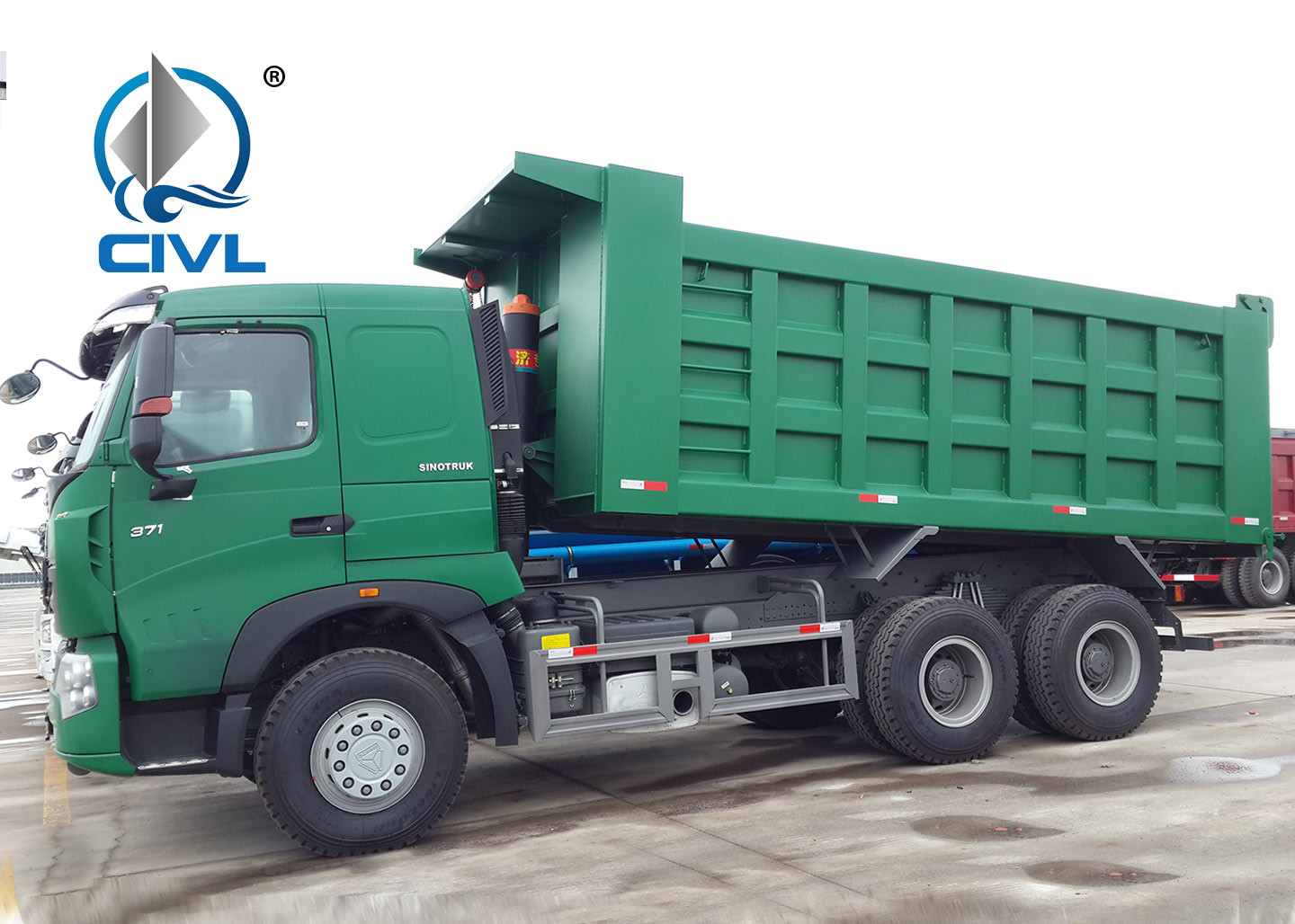 30T 336hp Sinotruk HOWO7 Mineral Transport Automatic Dump Truck Tipper 20-30T 5800 * 2300 * 1500 mm Cargo