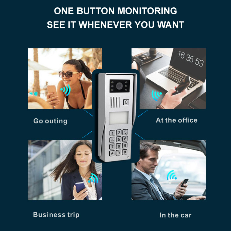 Villa Wifi 2 Wire Video Doorbell Intercom CCTV Fisheye Camera Extension