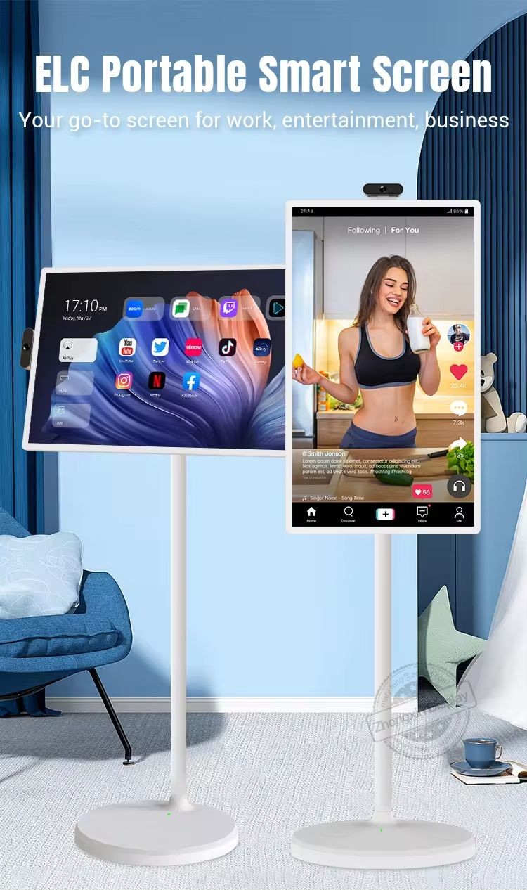 Stand By Me TV 21.5 27 32 Inch Smart Touch Screen Portable Movable Rechargeable LCD Smart TV