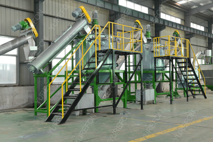 PET Bottle Plastic Washing Recycling Machine With Hot Washer And Friction Washing