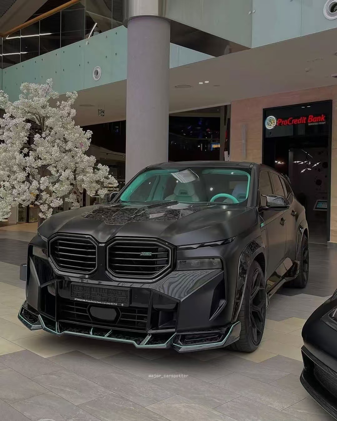 XM Bmw Wide Body Kit Carbon Fiber Front Lip Spoiler Black Bmw Side Skirt Wheel Arch