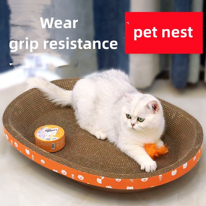 round cat scratcher bed