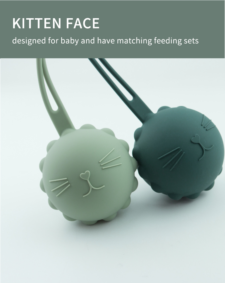 Cat Kitty Shape Silicone Pacifier Case pouch holder For Baby Toddler Teething pacifiers