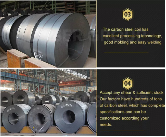 Q235 Q345 Black Carbon Steel Coil Hot Rolled Steel Coil 1250-2000MM Width