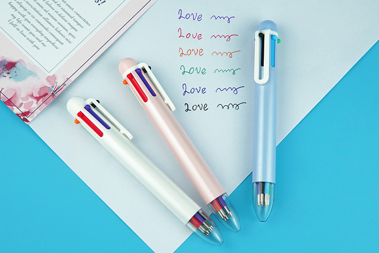 Multi-color Ballpoint Pen with Heat Sensitive Erasable Ink 6 Colors Writing Width 0.7mm