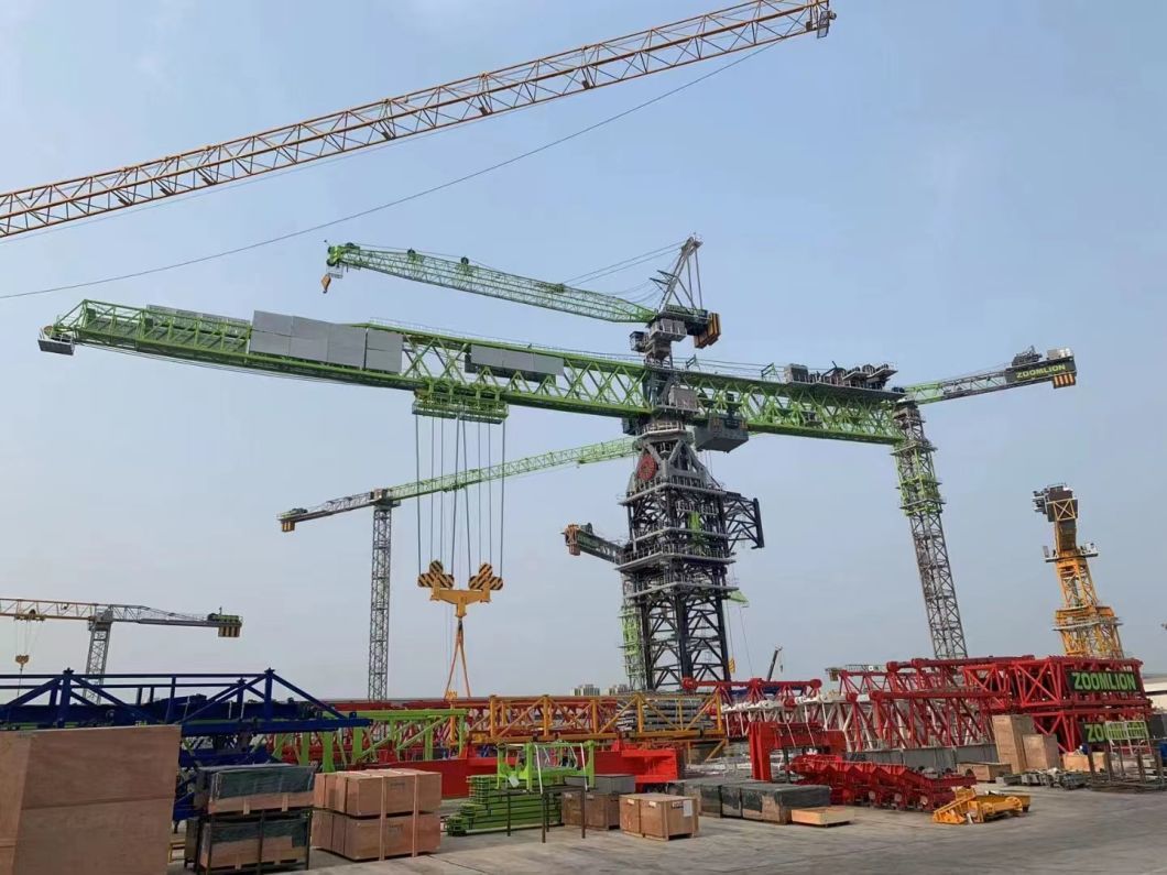 Zoomlion Heavy Industry Tower Crane (6013-6) for Sale, Maximum Boom Tip Lifting 1.3 Tons