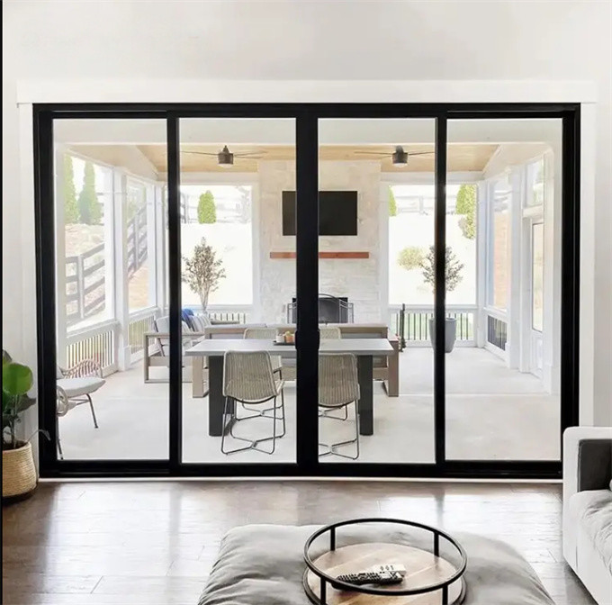 Hotel Apartment Sliding Glass Doors System with Finished Surface and Energy Efficiency