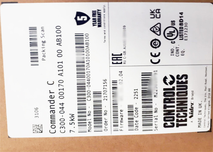 ABB ACS800-01-0075-3+P901 75 kW Frequency Converter 100 A Icont.max 145A