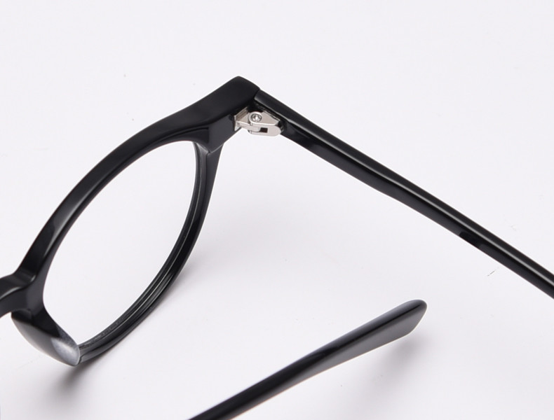 Male Acetate Frame Glasses Black SGS Spectacle Fashionable Optical Glasses