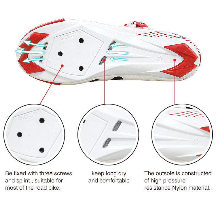 ODM Color Durable Bike Racing Shoes Geometry Design Body High Pressure Resistance