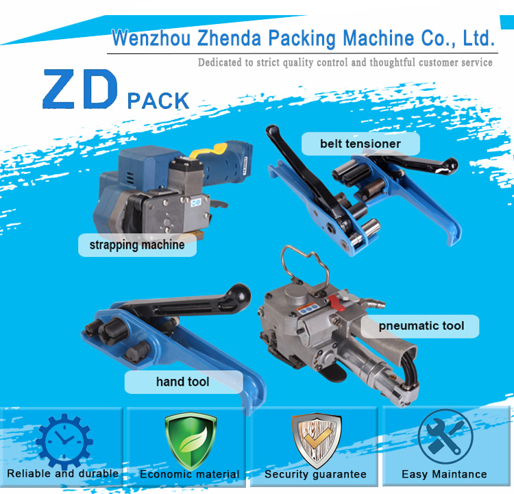 Portable Battery Powered Plastic Strapping Tool for Paper Wood Stone and Carton Packing