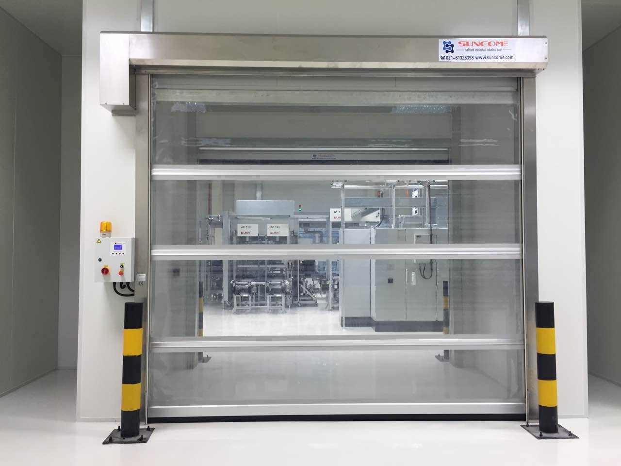 Anti - wind Bar Wireless Safety Edge High Speed Doors , exterior rolling shutters