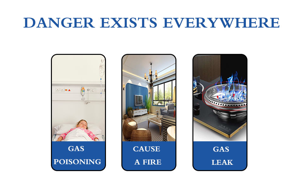Wired Natural Gas Detector Alarm 0-20%LEL 85dB With Sound / Light Warning