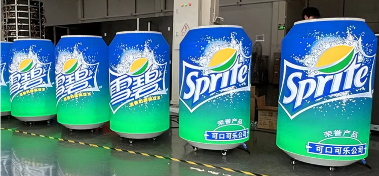Creative Cans Led Display Screen bottle shape LED display