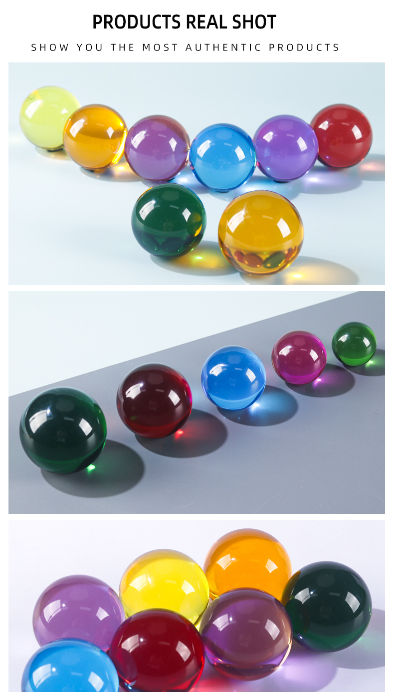 Custom transparent Contact Juggling Ball Magic Tricks Crystal Ultra Clear Acrylic Resin Ball Manipulation Juggling ball