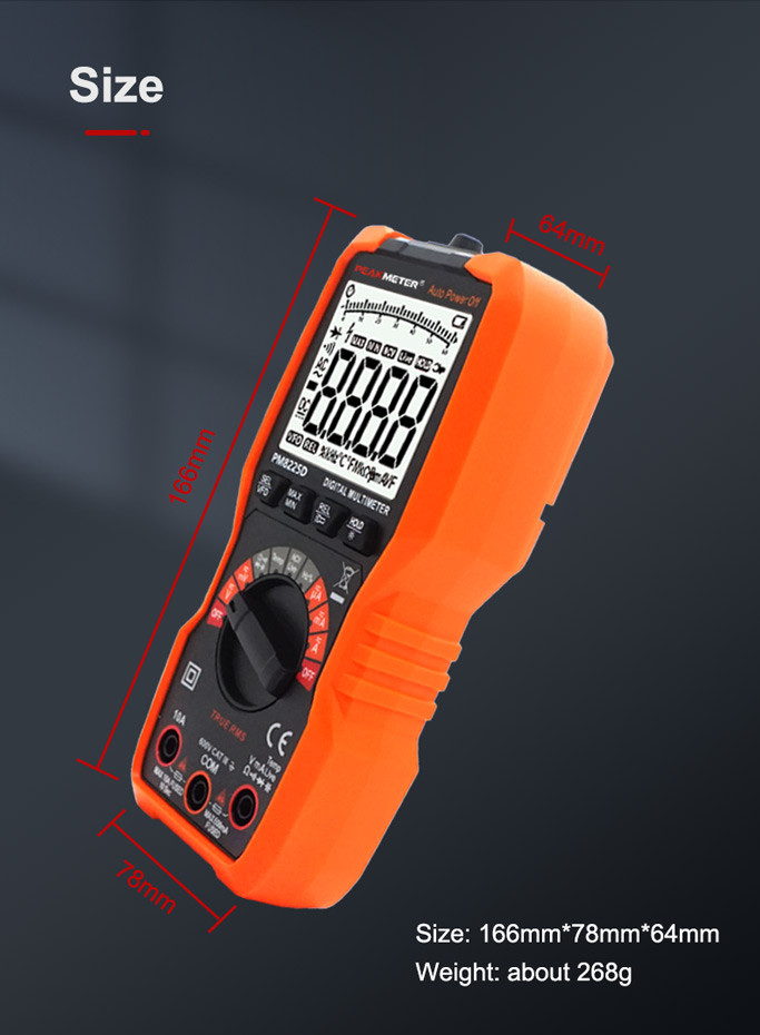 Handheld Digital Multimeter REL VFD Measurement AC DC Voltmeter MAX MIN Value Electric Instrument