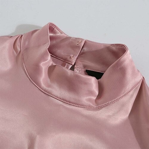 OEMmaufactory Cross -border 2021 women's new European and American pleated long -sleeved shirt sweet top f