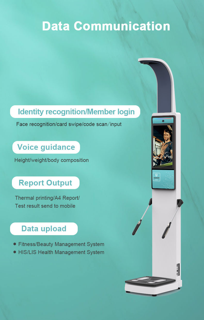 Ultrasonic Height Weight Scale Body Composition Analysis Machine