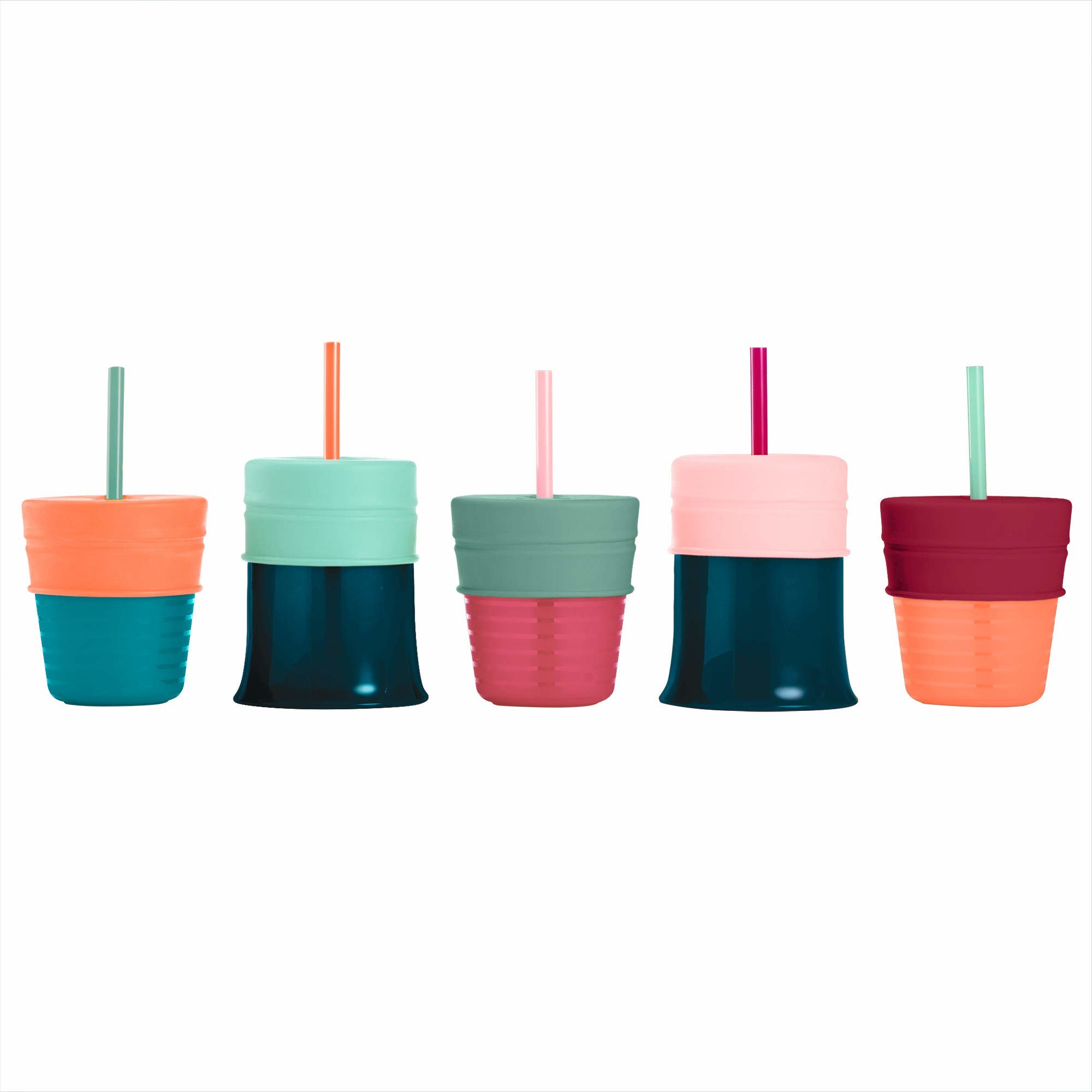Silicone Sippy Straw Cup Lids For Toddlers Babies Drinking Straws Reusable Spill-Proof Yeti Rambler Mason Cups Mugs Lids