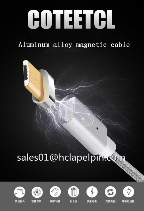 Length 1M Magnetic Cable,USB Charging Magnetic Adapter Charger Cable for Mobile Phone