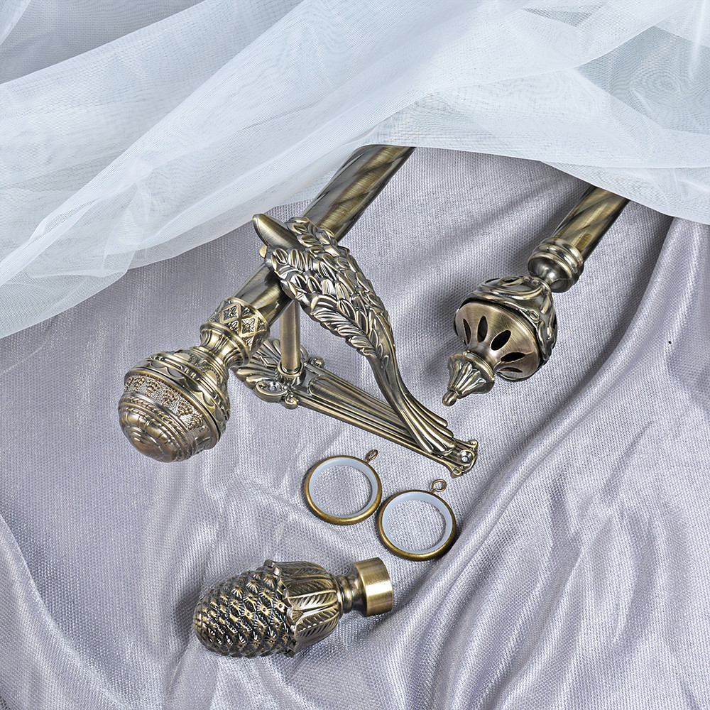 home decoration 28mm curtain pole brass pineapple design curtain finial