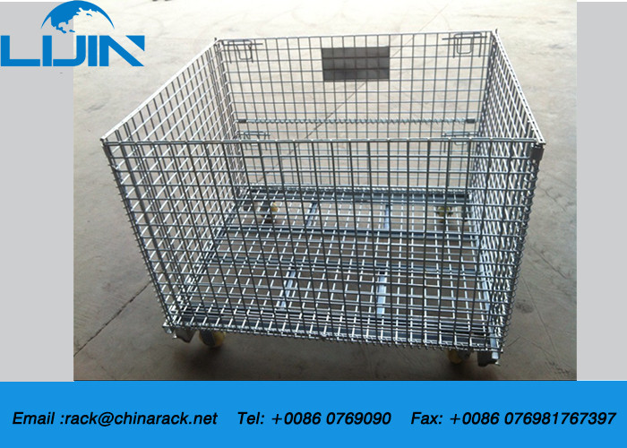Foldable Galvanized Wire Mesh Cages Powder Coated Finish Anti Corrosive