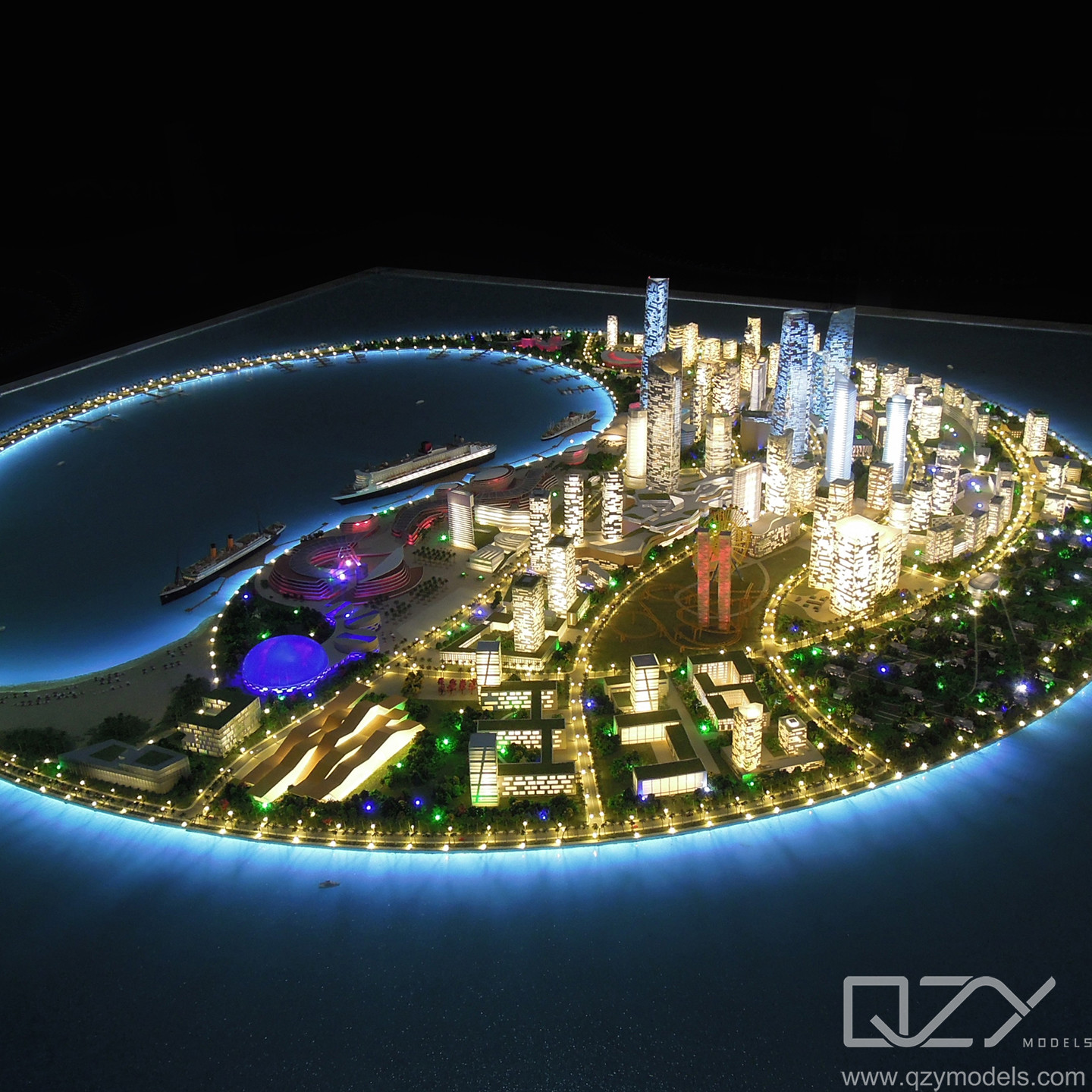 1/1000 Architectural Scale Model Nanhai Island Master Plan Model