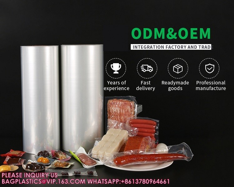 Nylon Lldpe Meat Cheese Shrink Film Bag Packaging Transparent Printing Shrink Film