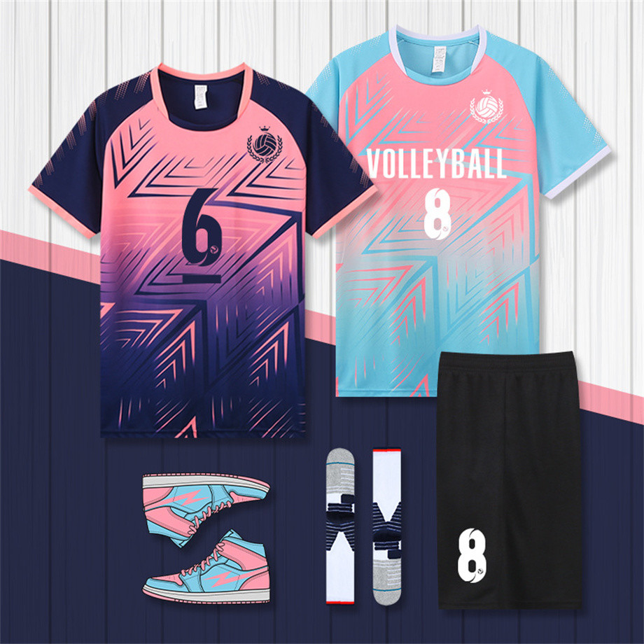 Volleyball Uniform Suit For Men And Women Custom Printed Summer Quick-drying Breathable Volleyball Jersey
