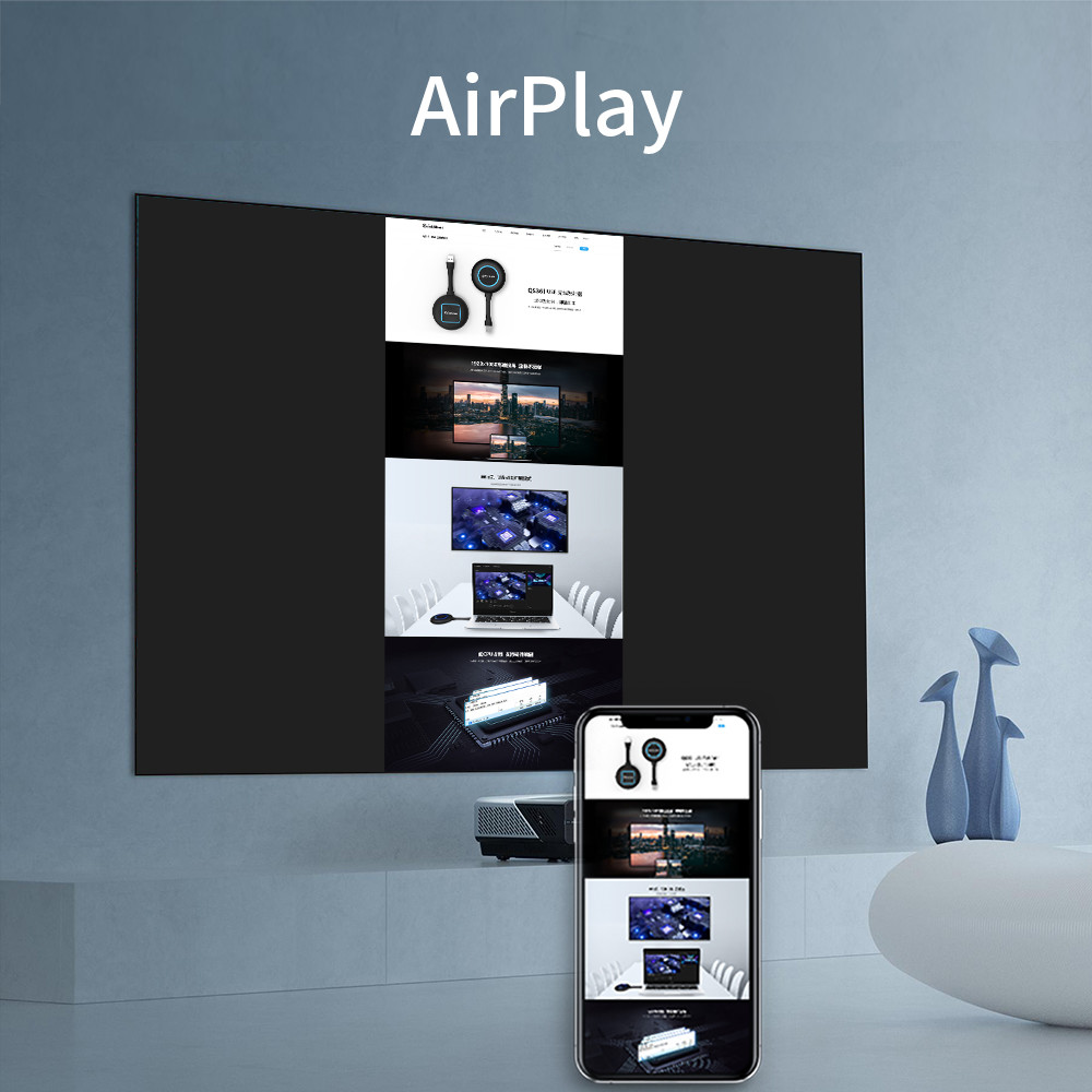 Aluminum Wireless Screen Sharing Device Hdmi Supporting PC Connection