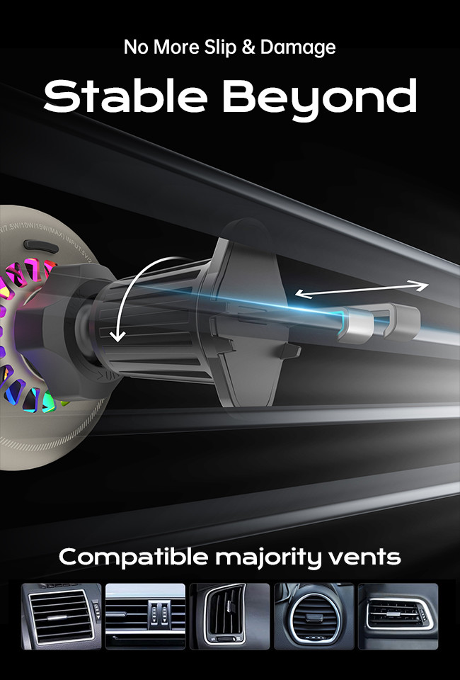 Multiple Lighting Adjustments Magnetic Car Wireless Charging Bracket With Starry Sky Lighting Effect And High-End Design