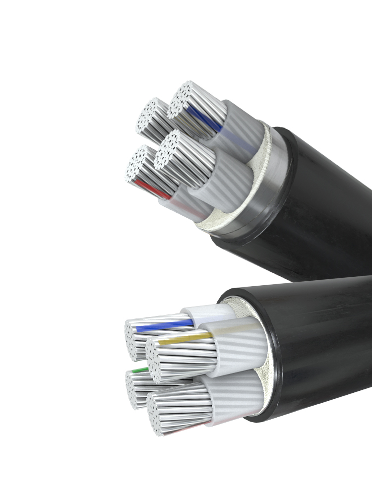 Customized Size 4 Core 6mm 10mm 16mm 25mm 35mm 50mm Cu/PVC/PVC Cable with Pure Copper