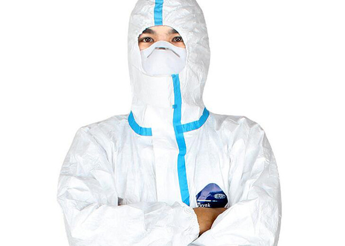Disposable Medical Non-Woven Siamese Isolation Clothing PE Film Breathable Protective Film Isolation Clothing