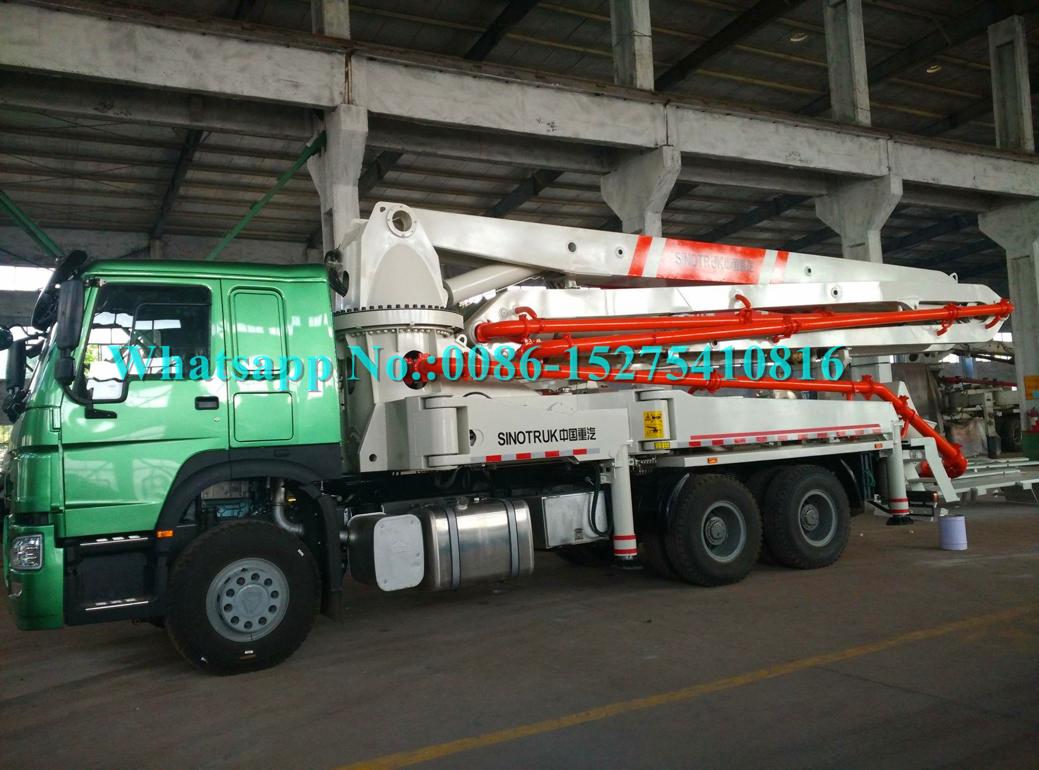 4 Arms Cement Pumping Machine / Concrete Construction Equipment SY5295T 80 Km/H