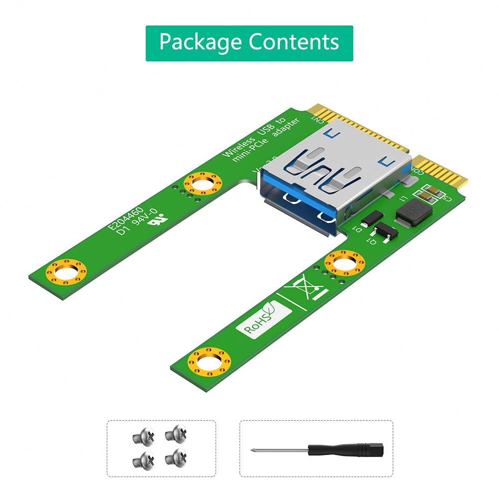 Mini PCI-E to USB 3.0 Adapter Card PCI Express PCI-E to USB 3.0 Expansion Card Computer Components Add On Cards for Laptop