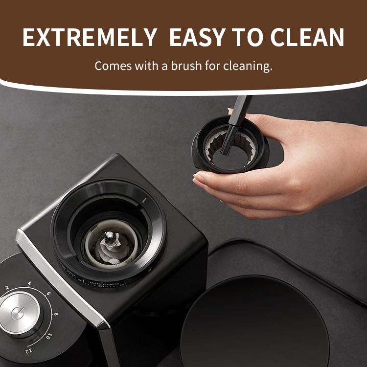 100W Coffee Bean Self Grinding Coffee Maker 14 Setting Flat Fashionable Dis Washing