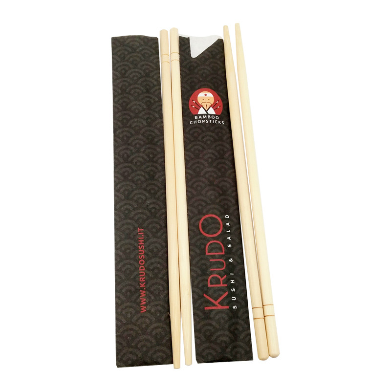 Custom Logo Disposable Round Bamboo Chopsticks For New Year In Chinese And Japanese Style