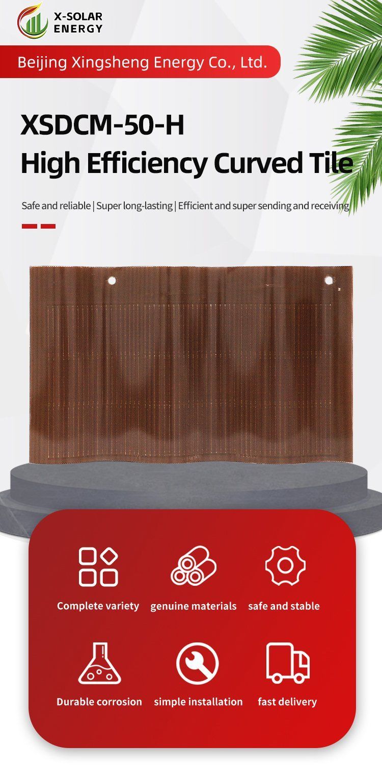 Factory Direct 50W Solar Panel Roof Tiles for Residential Use