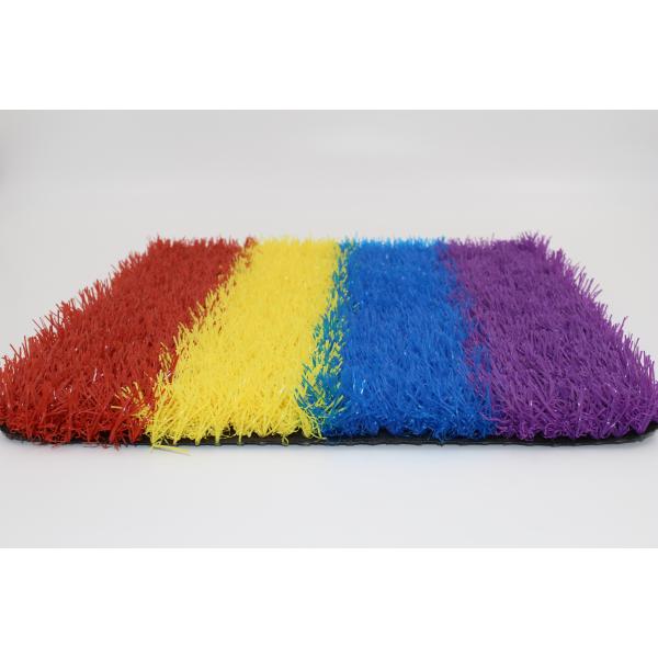 Multi - Color Commercial Outdoor Fake Grass For Playground 25mm Height